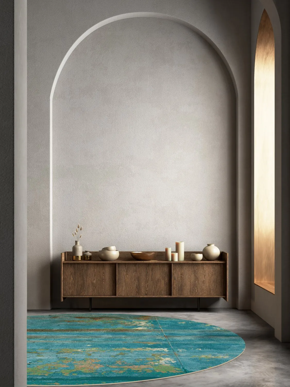 Kerek szőnyeg - Domont (türkiz)