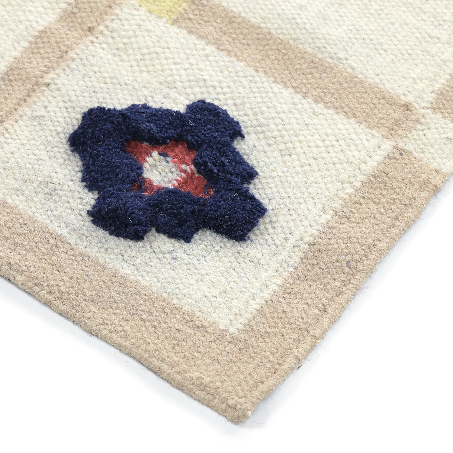 Gyapjúszőnyeg - Lausanne Flatweave Tufted Premium (fehér/bézs)