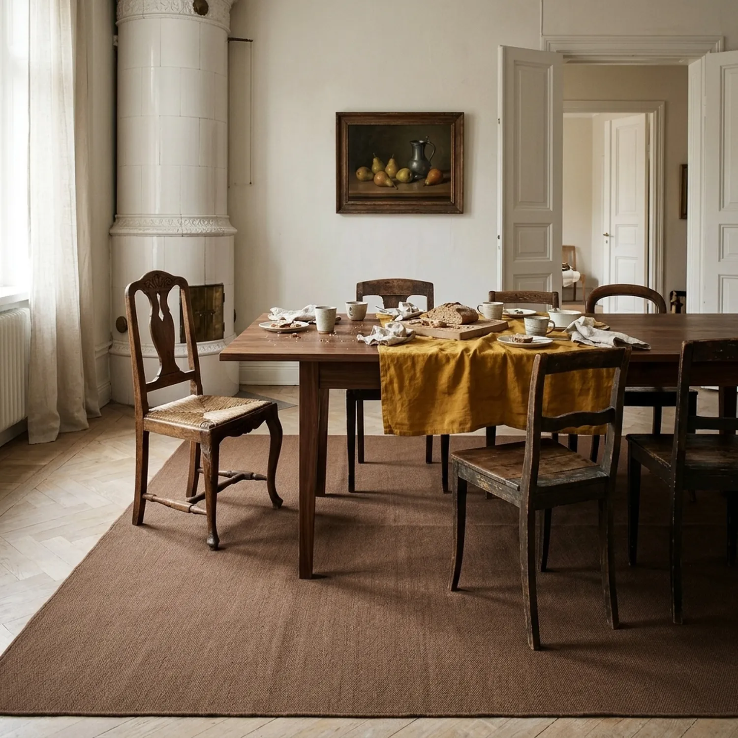 Gyapjúszőnyeg - Charonne Flat Handloom Wool Premium (barna)