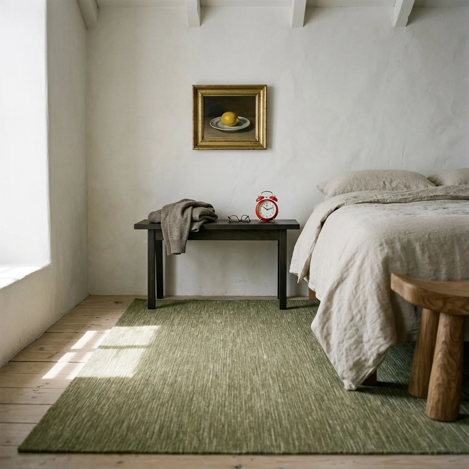 Gyapjúszőnyeg - Charonne Flat Handloom Wool Premium (zöld)