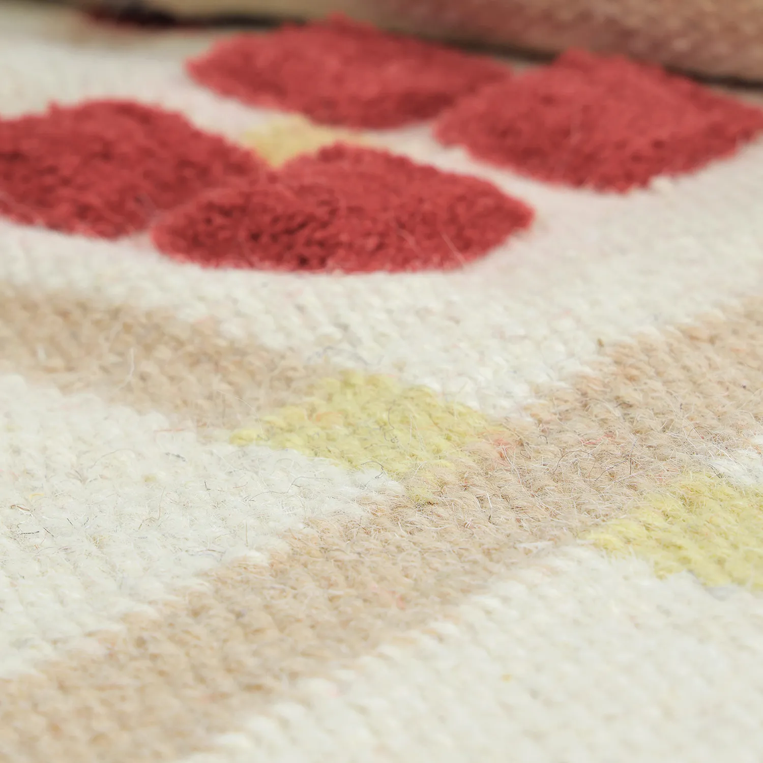 Gyapjúszőnyeg - Lausanne Flatweave Tufted Premium (fehér/bézs)