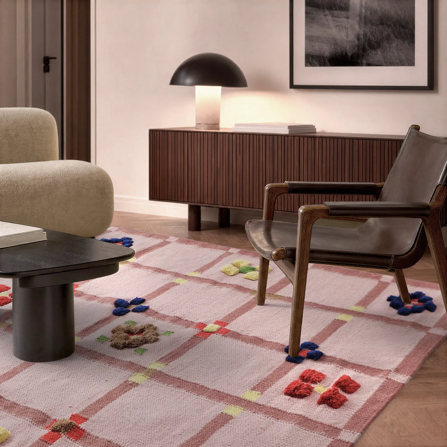 Gyapjúszőnyeg - Lausanne Flatweave Tufted Premium (rózsaszín)