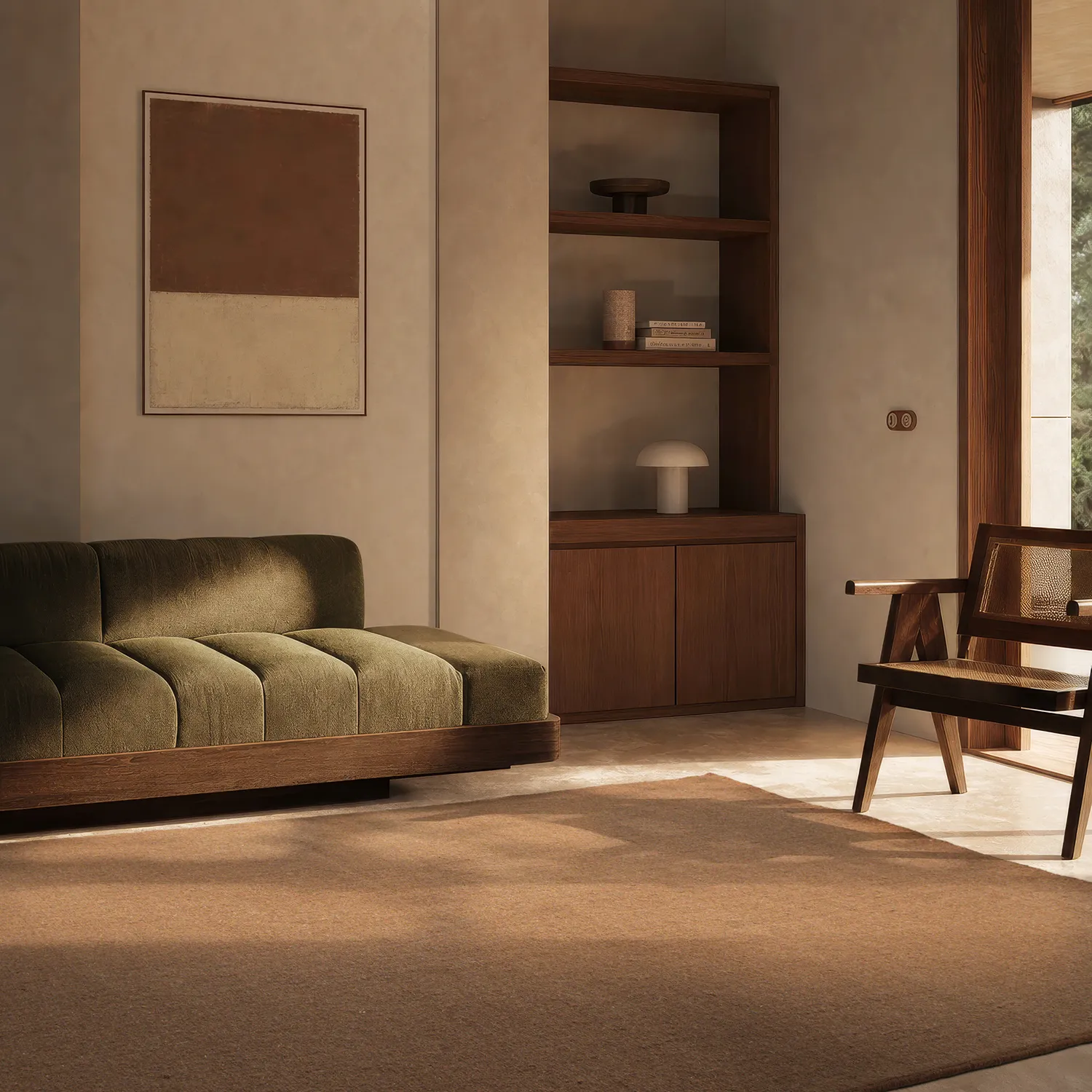 Gyapjúszőnyeg - Charonne Flat Handloom Wool Premium (barna)