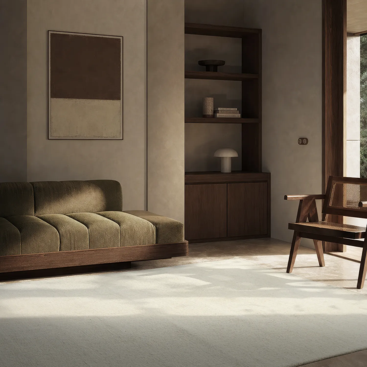 Gyapjúszőnyeg - Charonne Flat Handloom Wool Premium (krém)