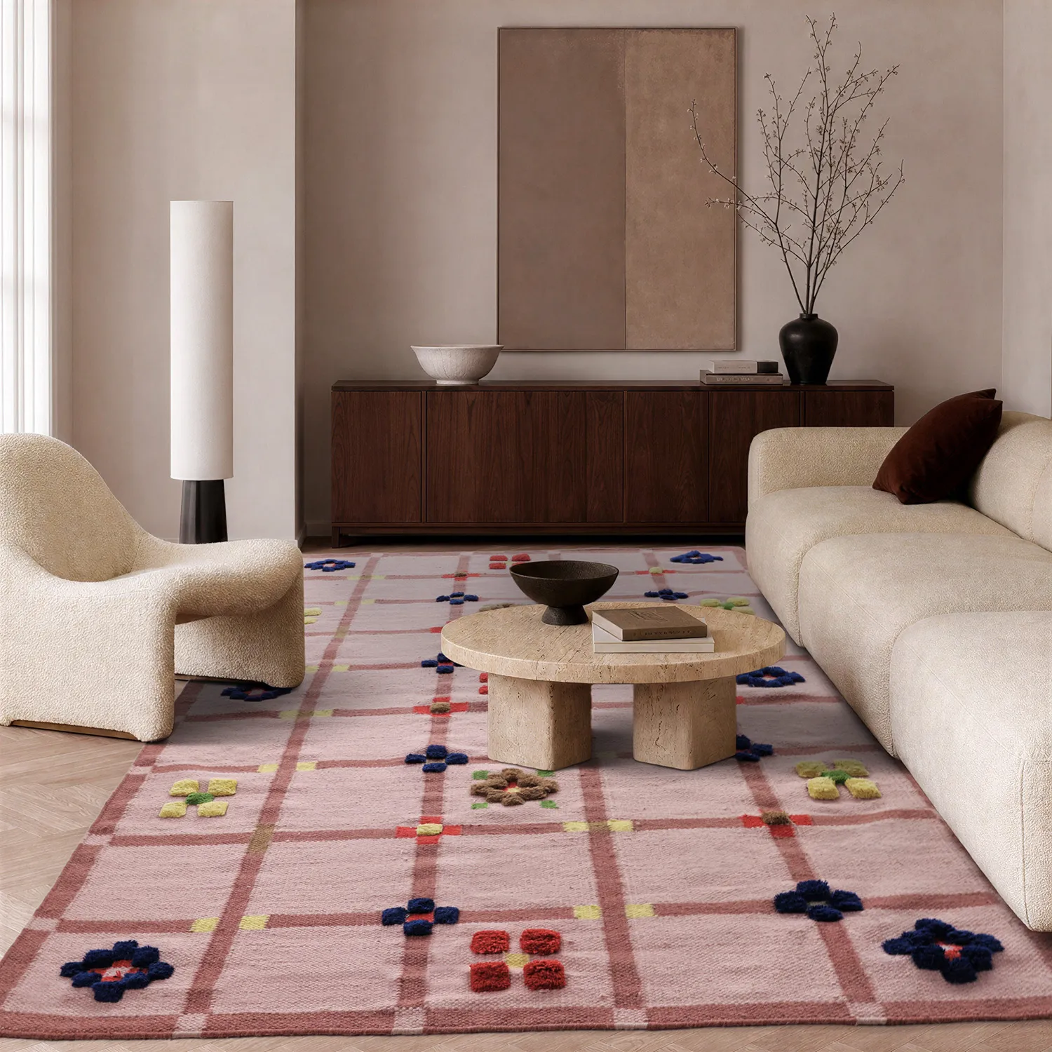Gyapjúszőnyeg - Lausanne Flatweave Tufted Premium (rózsaszín)