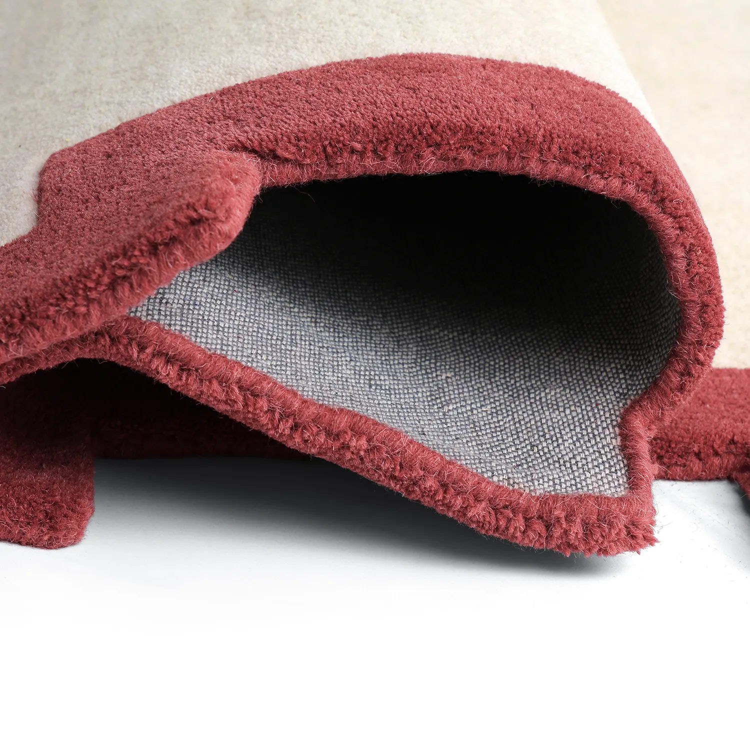 Gyapjúszőnyeg - Agra Hand Tufted Wool Premium (krém/piros)