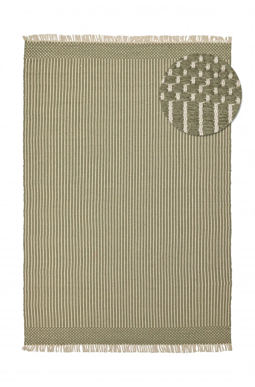 Gyapjúszőnyeg - Arbil (zöld/fehér)