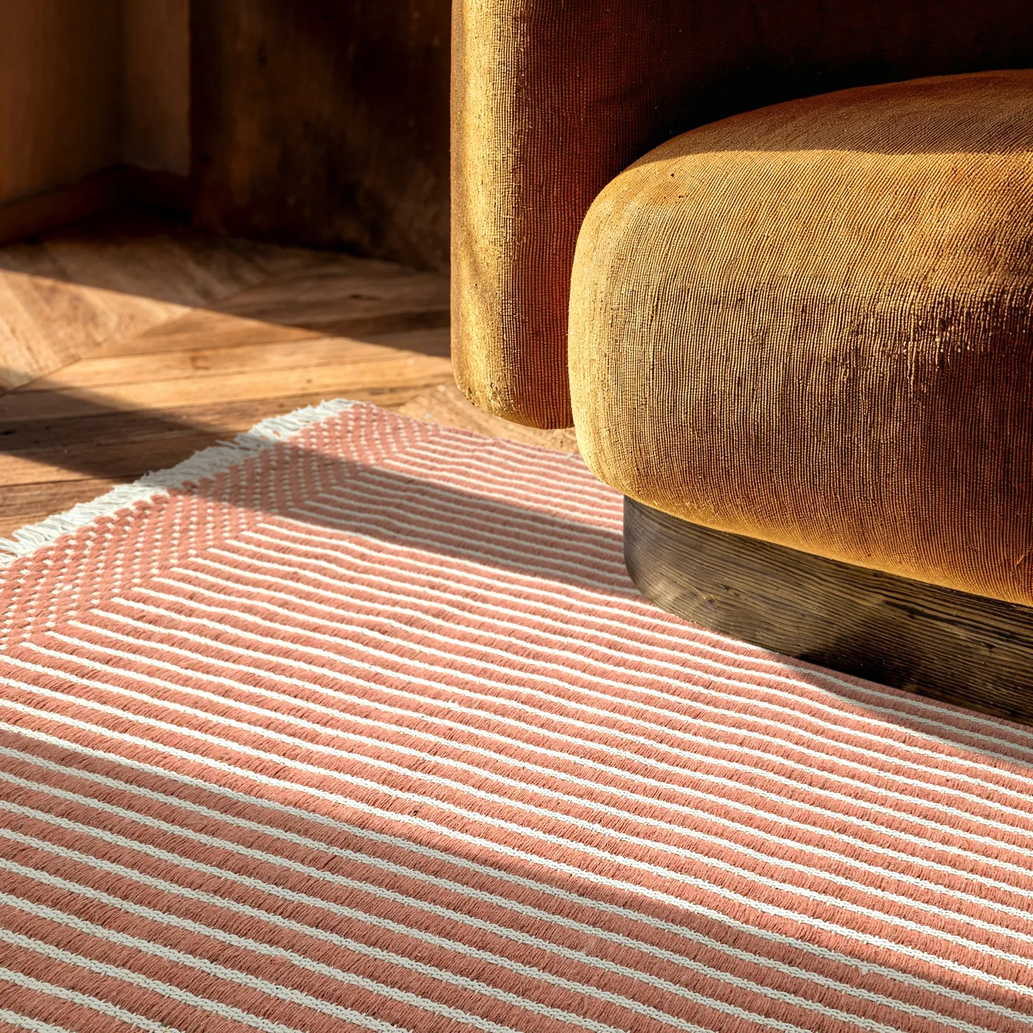 Gyapjúszőnyeg - Arbil (terrakotta/fehér)