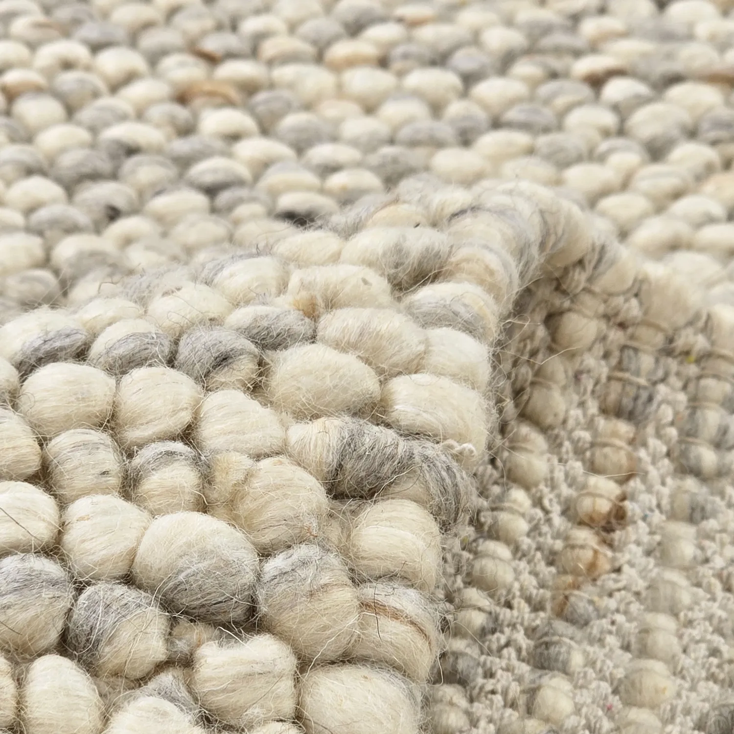 Gyapjúszőnyeg - Avafors Wool Bubble (szürke/bézs)