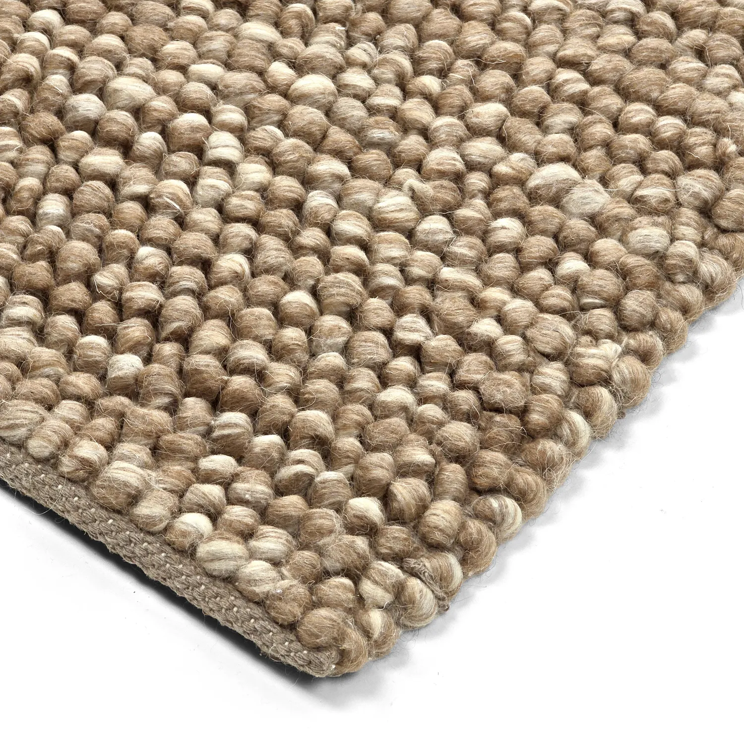 Gyapjúszőnyeg - Avafors Wool Bubble (világos barna/fehér)