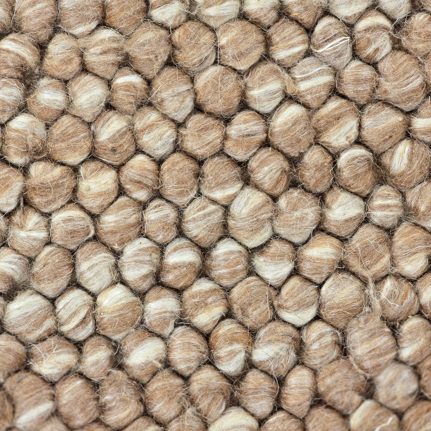 Gyapjúszőnyeg - Avafors Wool Bubble (világos barna/fehér)