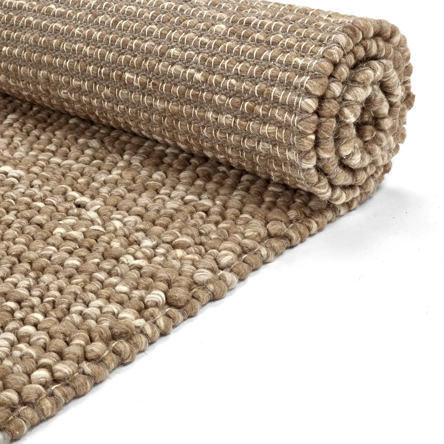 Gyapjúszőnyeg - Avafors Wool Bubble (világos barna/fehér)