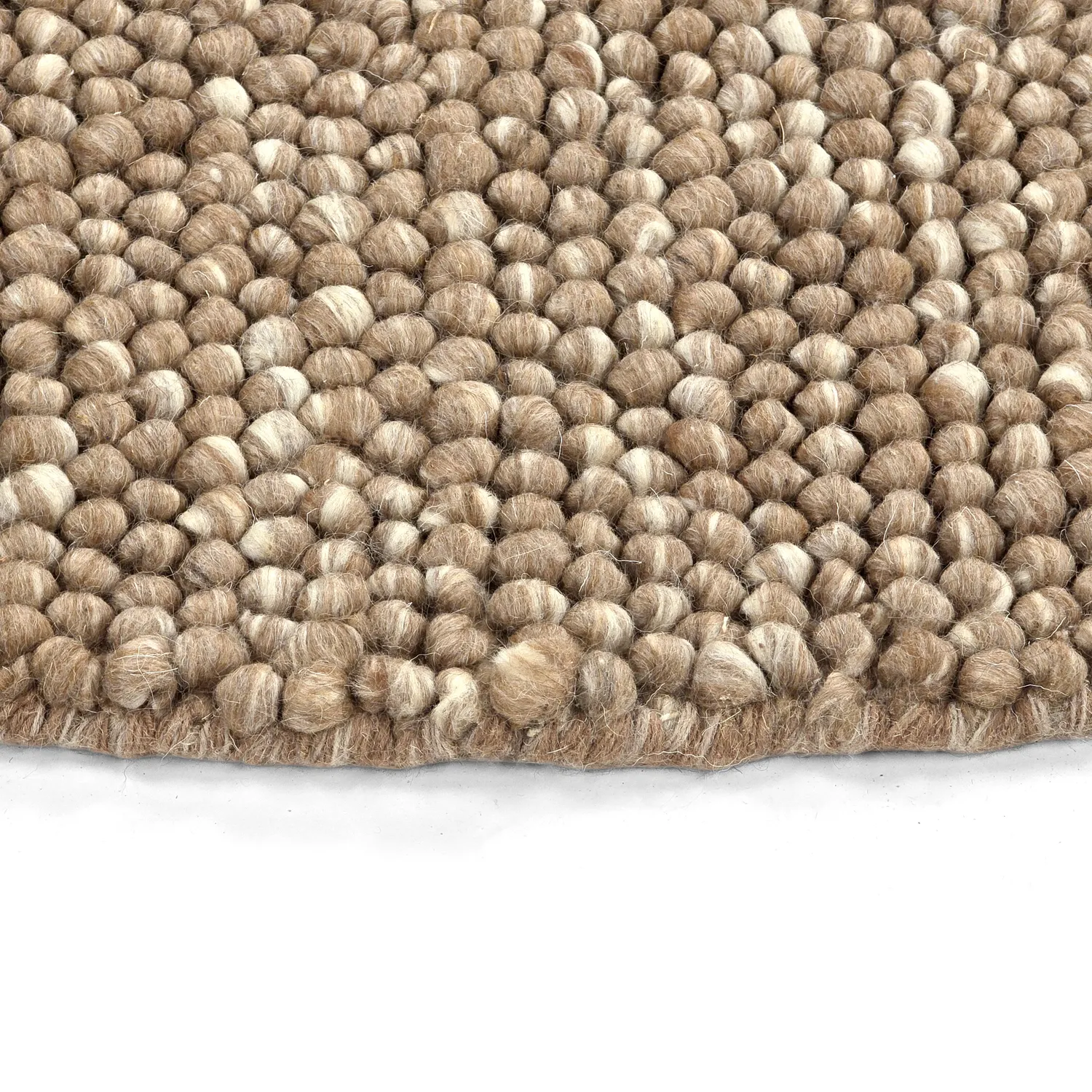 Kerek szőnyeg - Avafors Wool Bubble (világos barna/fehér)