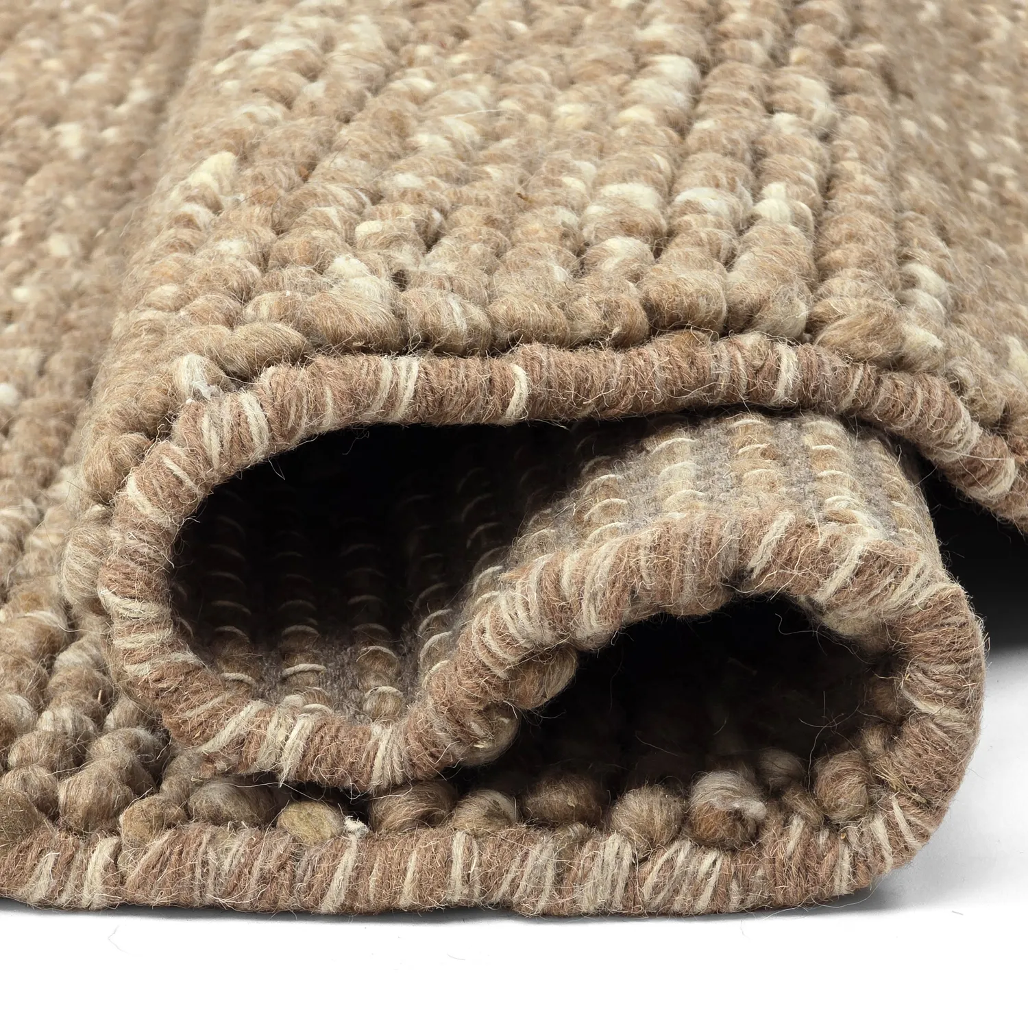 Kerek szőnyeg - Avafors Wool Bubble (világos barna/fehér)