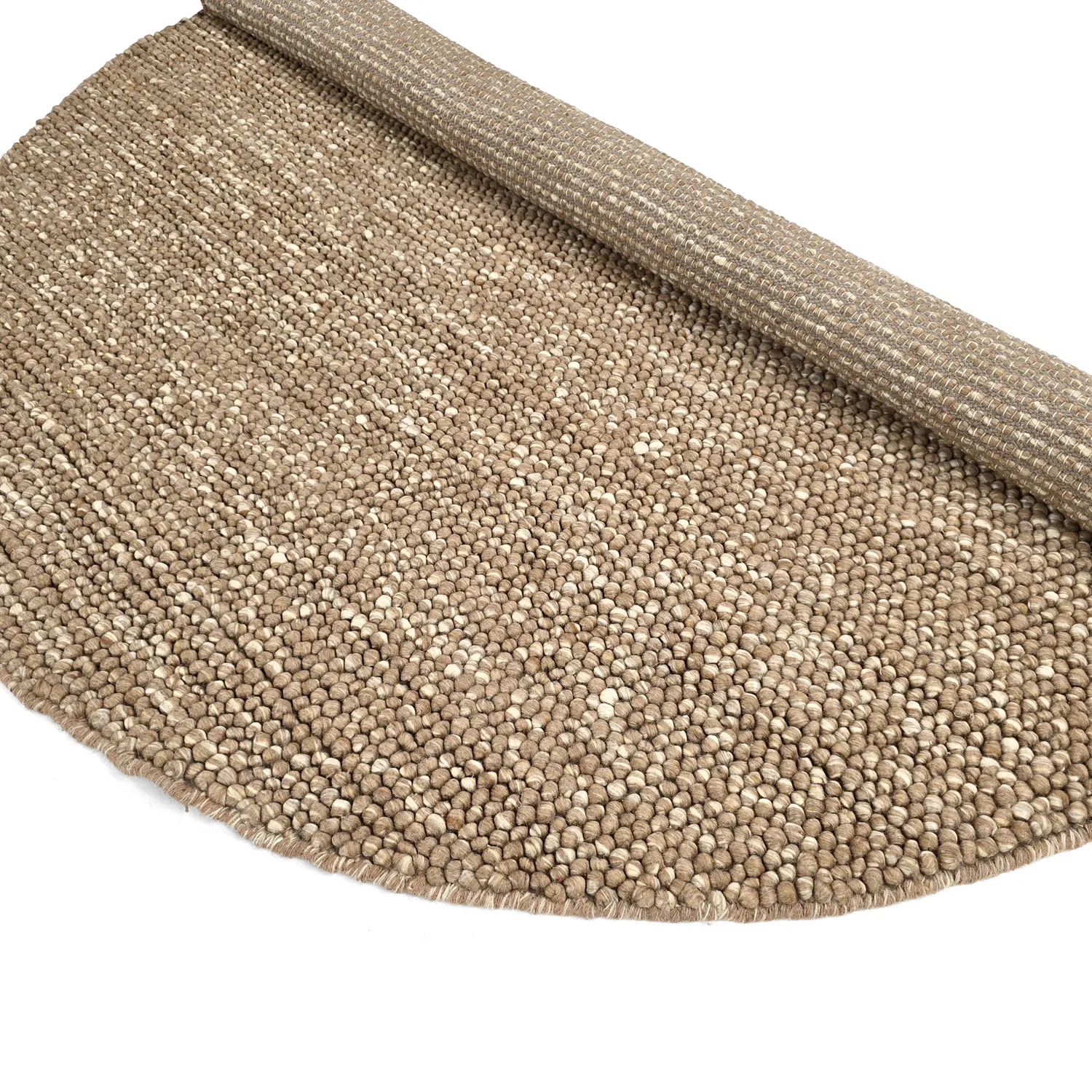 Kerek szőnyeg - Avafors Wool Bubble (világos barna/fehér)