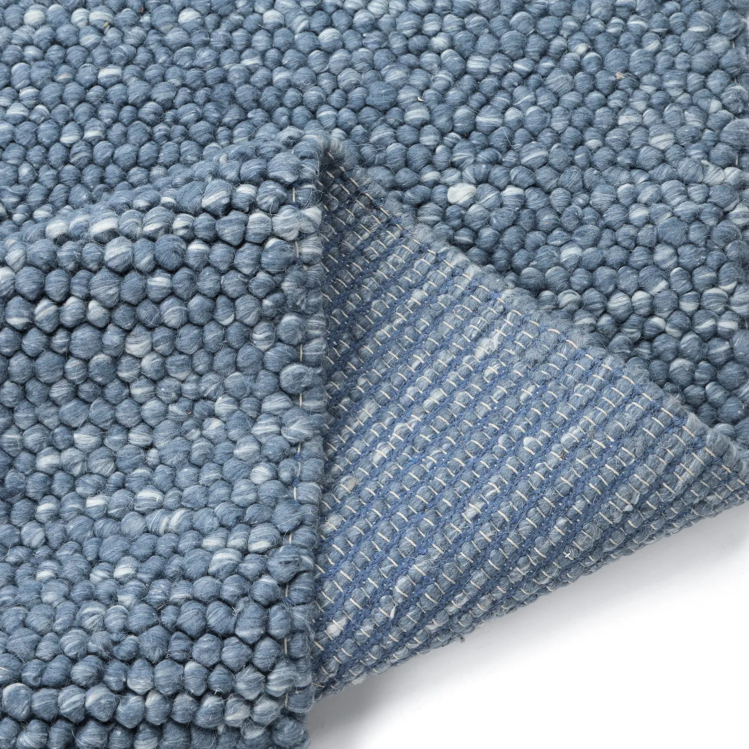Gyapjúszőnyeg - Avafors Wool Bubble (tengerészkék/krém)