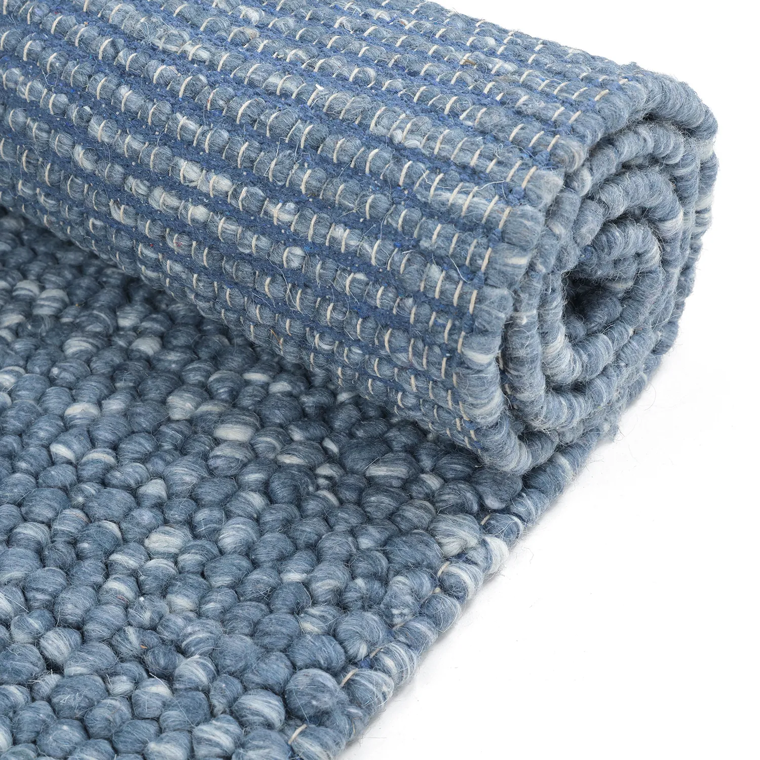 Gyapjúszőnyeg - Avafors Wool Bubble (tengerészkék/krém)