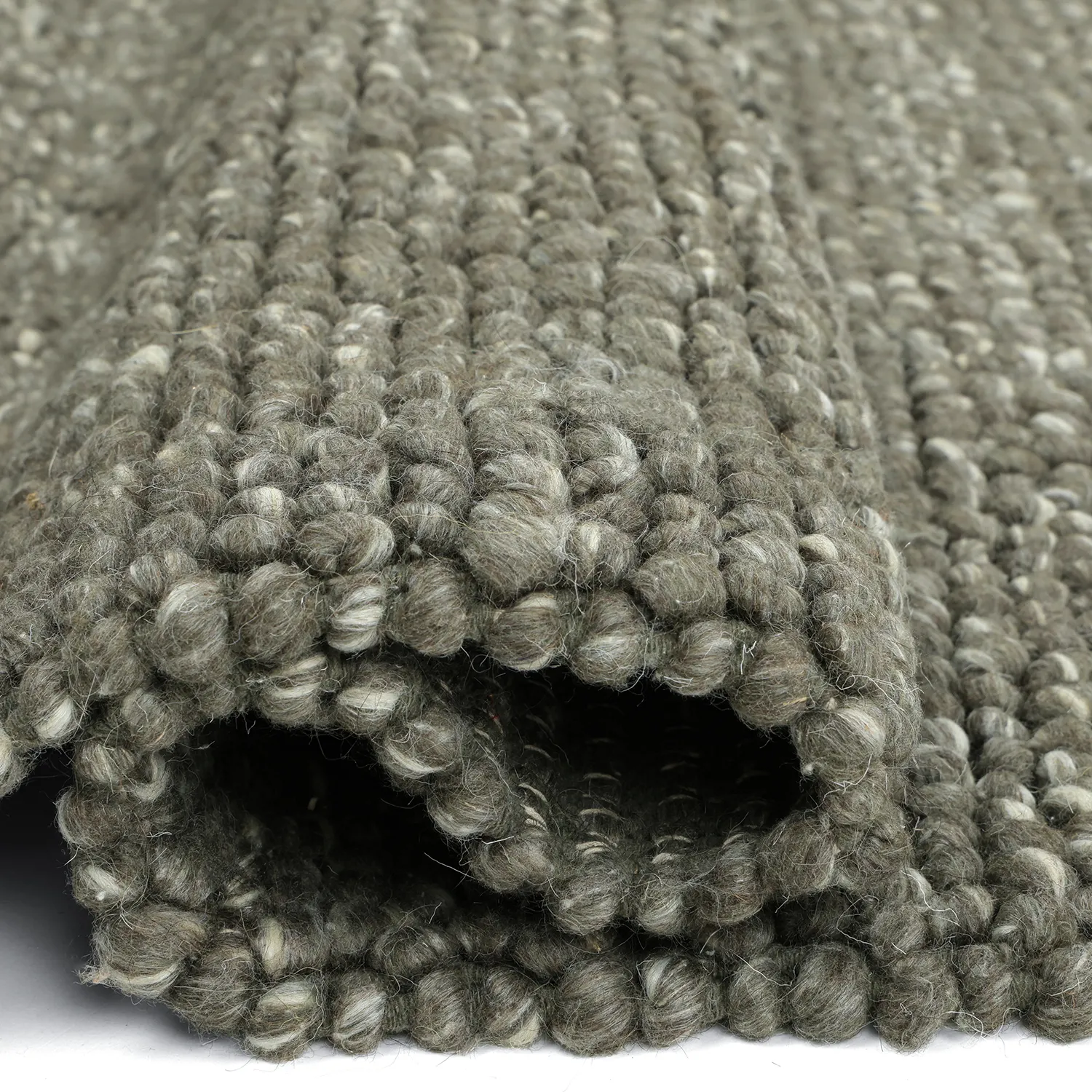 Gyapjúszőnyeg - Avafors Wool Bubble (mohazöld/krém)