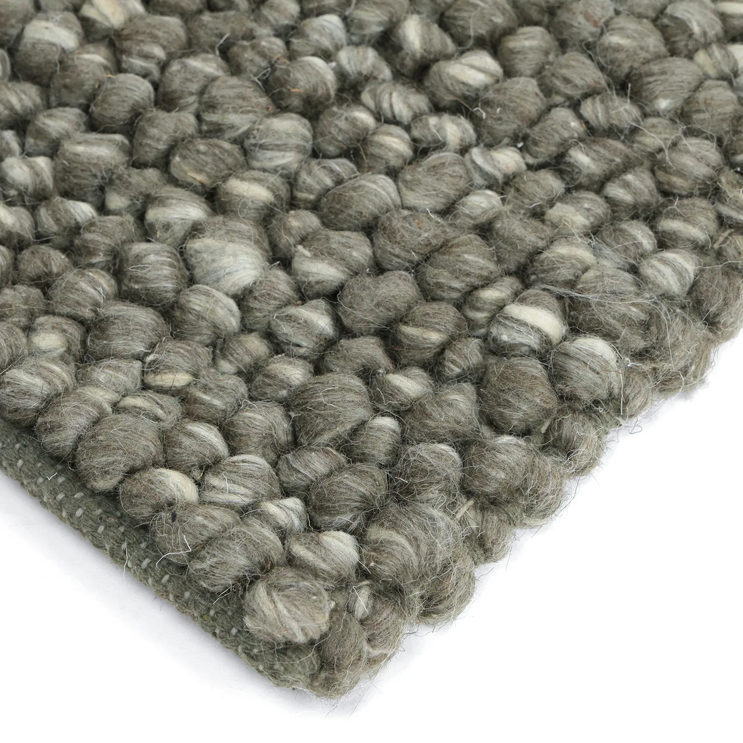 Gyapjúszőnyeg - Avafors Wool Bubble (mohazöld/krém)