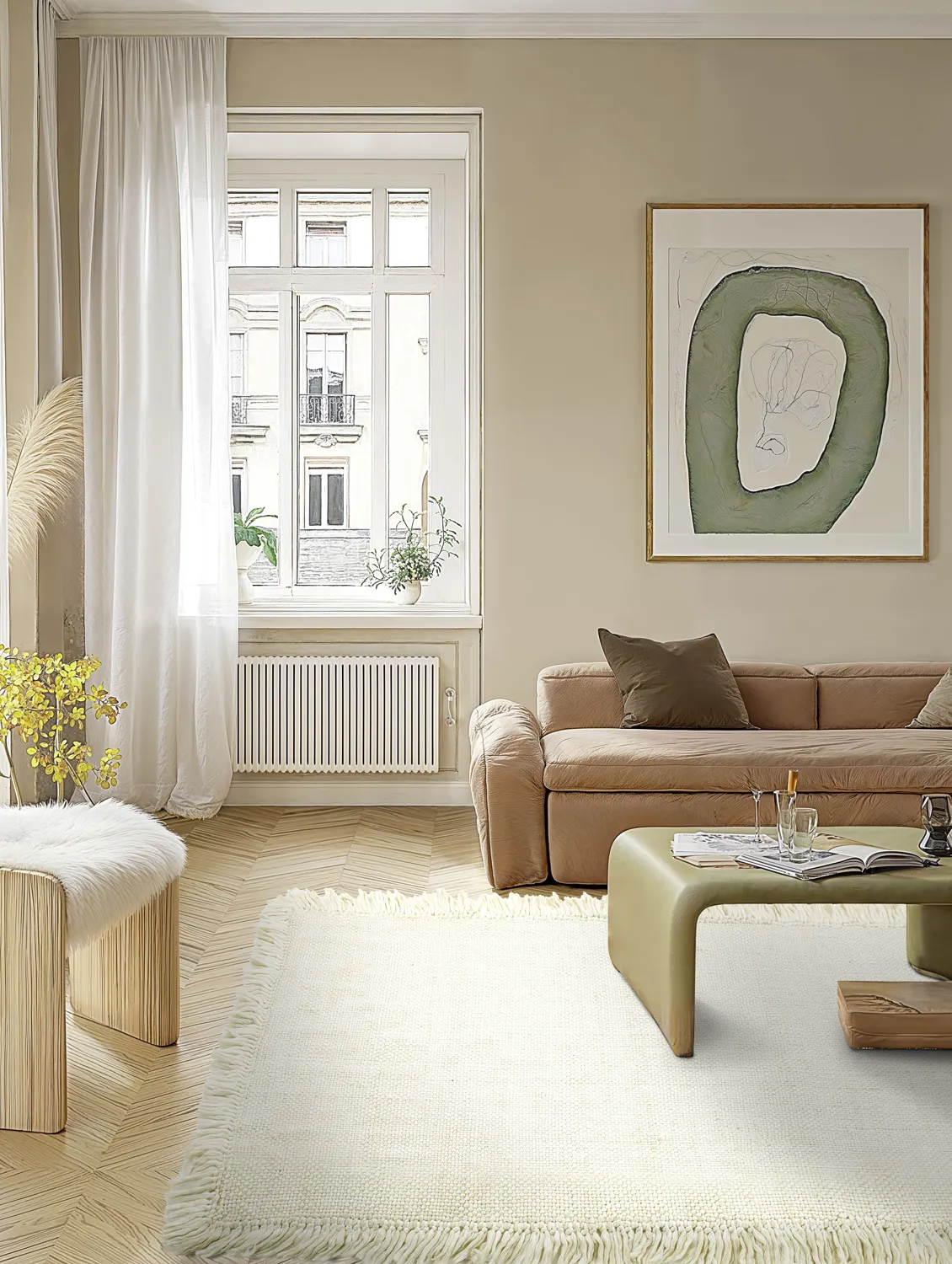 Gyapjúszőnyeg - Dalita (piszkosfehér)