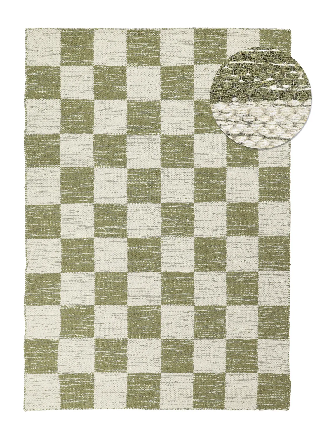 Gyapjúszőnyeg - Dundee (zöld/fehér)