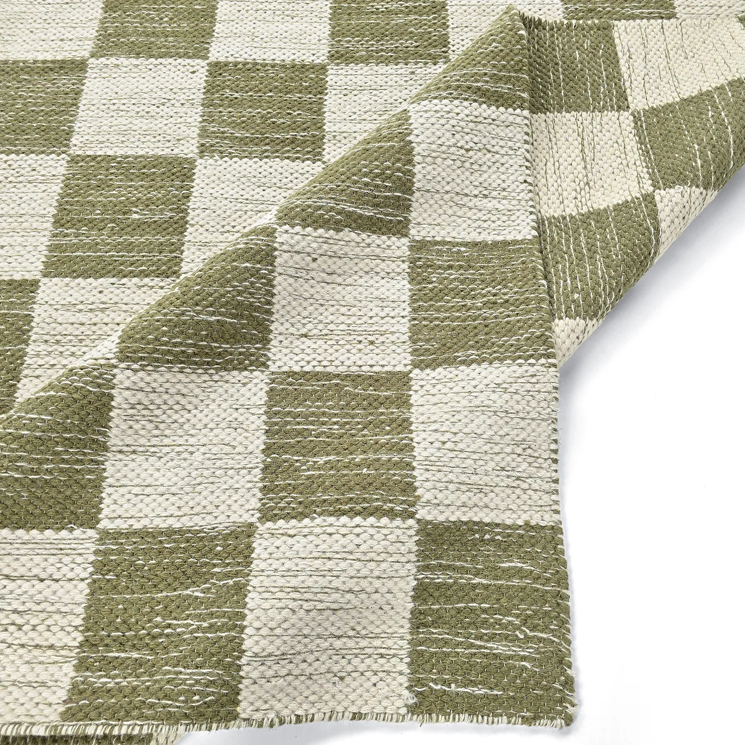 Gyapjúszőnyeg - Dundee (zöld/fehér)