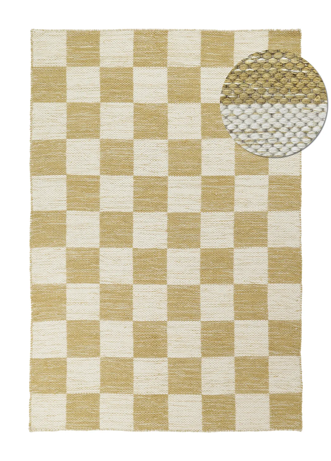 Gyapjúszőnyeg - Dundee (sárga/fehér)