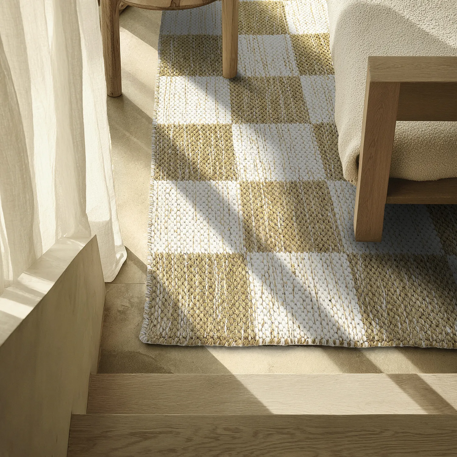 Gyapjúszőnyeg - Dundee (sárga/fehér)