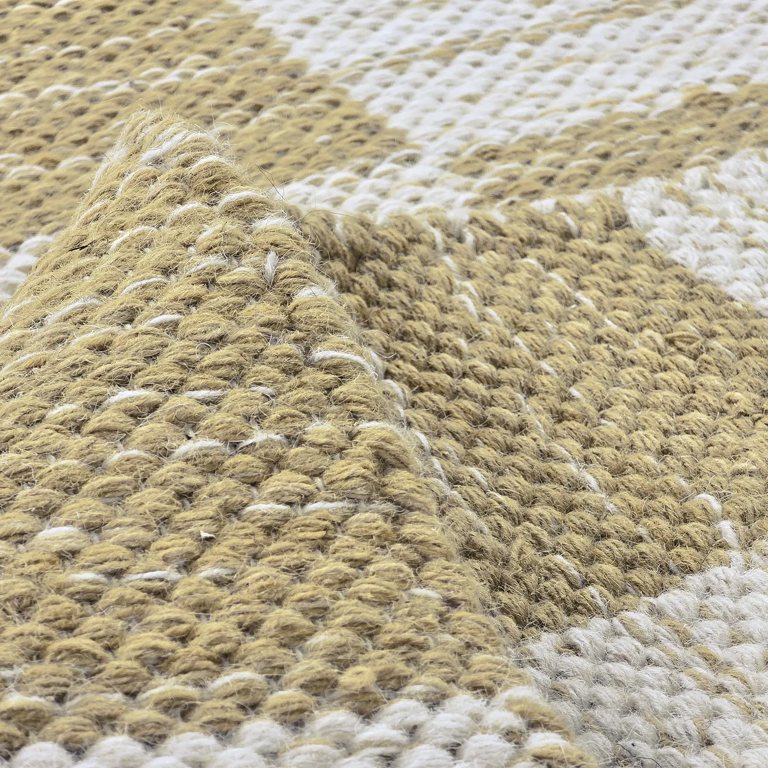 Gyapjúszőnyeg - Dundee (sárga/fehér)