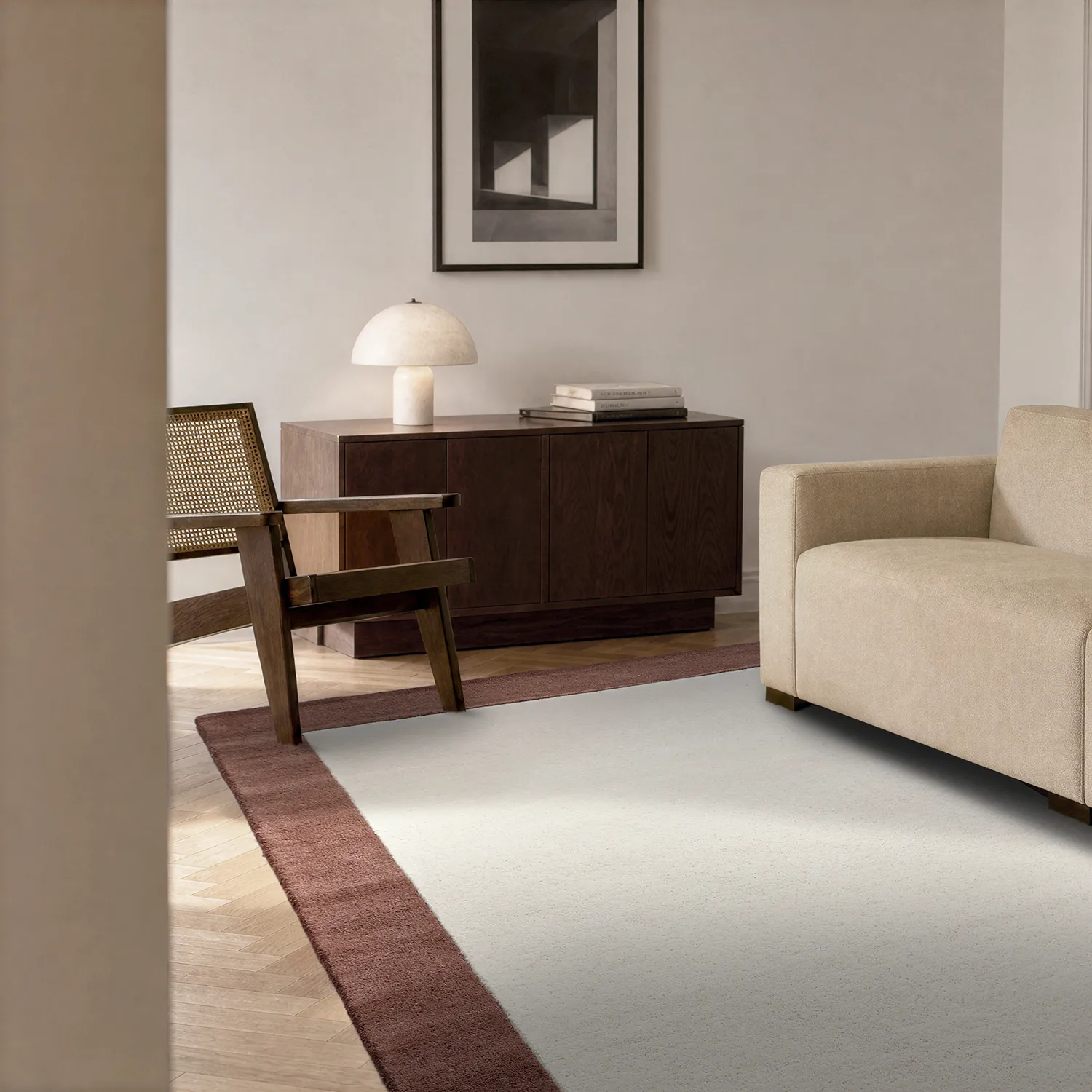 Gyapjúszőnyeg - Gaya Hand Tufted Wool Premium (krém/barna)