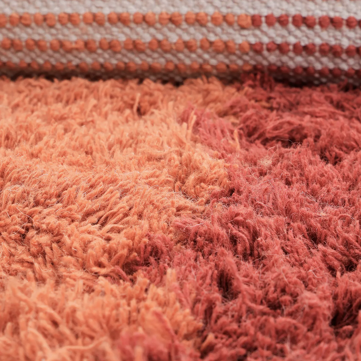 Gyapjúszőnyeg - Khenifra Handknot Wool Premium (narancs/piros)