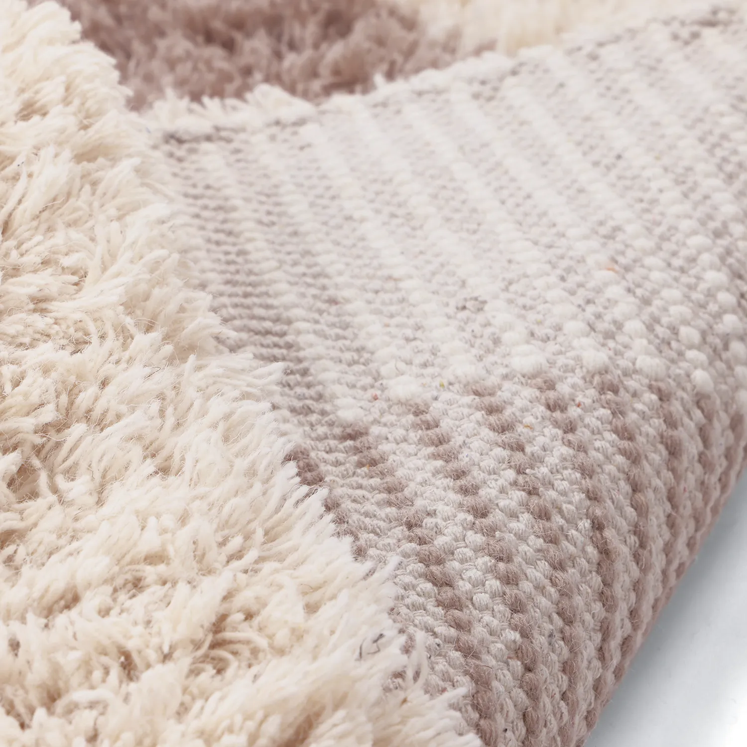 Gyapjúszőnyeg - Khenifra Handknot Wool Premium (taupe/krémszínű)