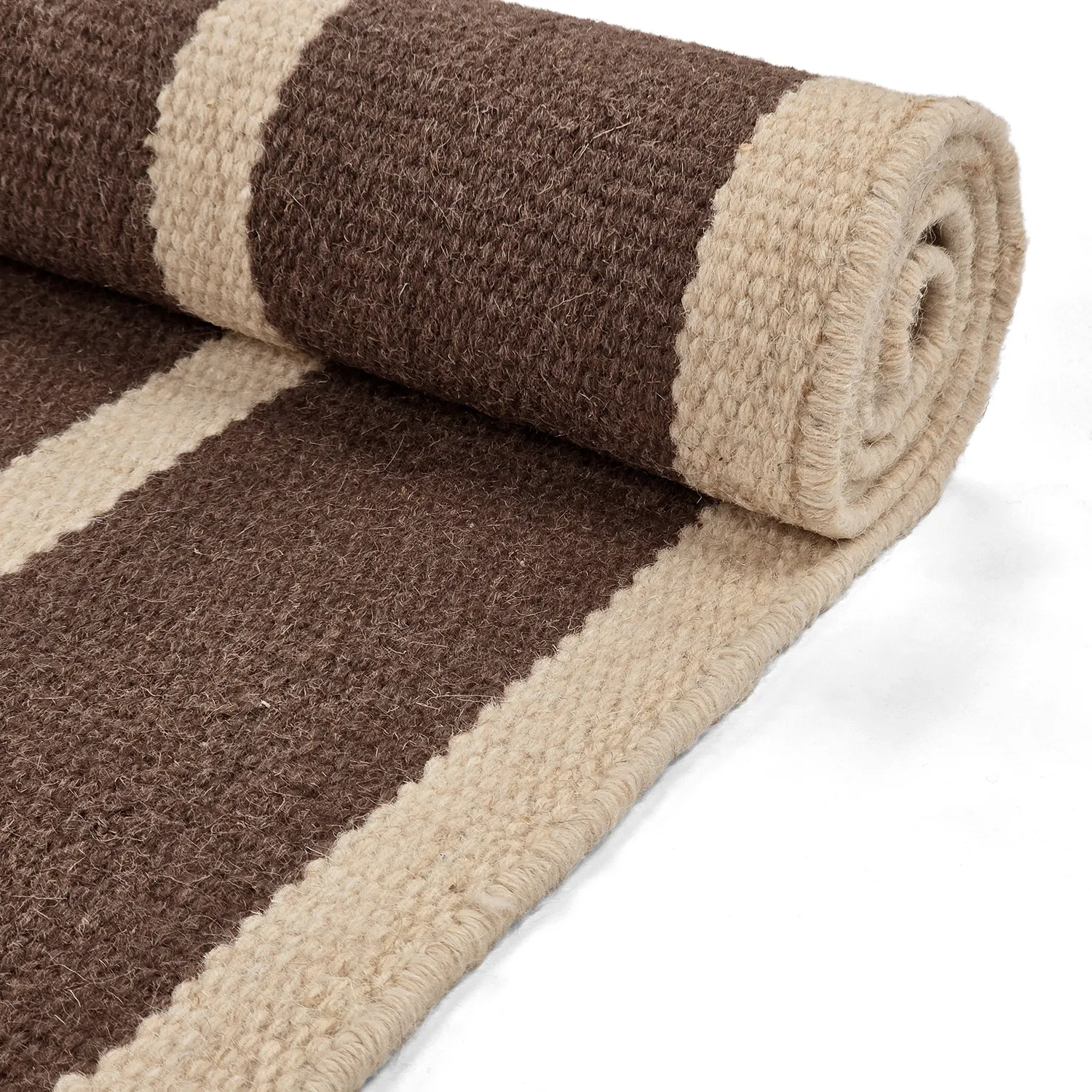 Gyapjúszőnyeg - Luton (natúr/mély taupe)