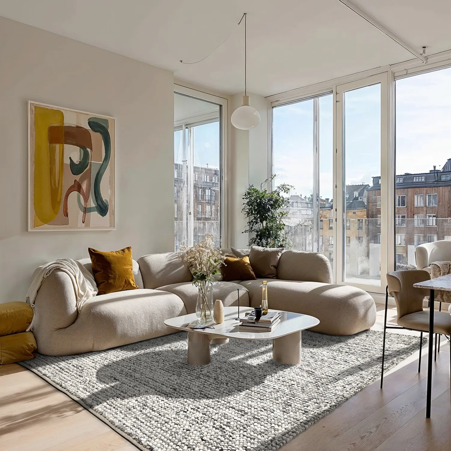 Gyapjúszőnyeg - Mesra (szürke/fehér)