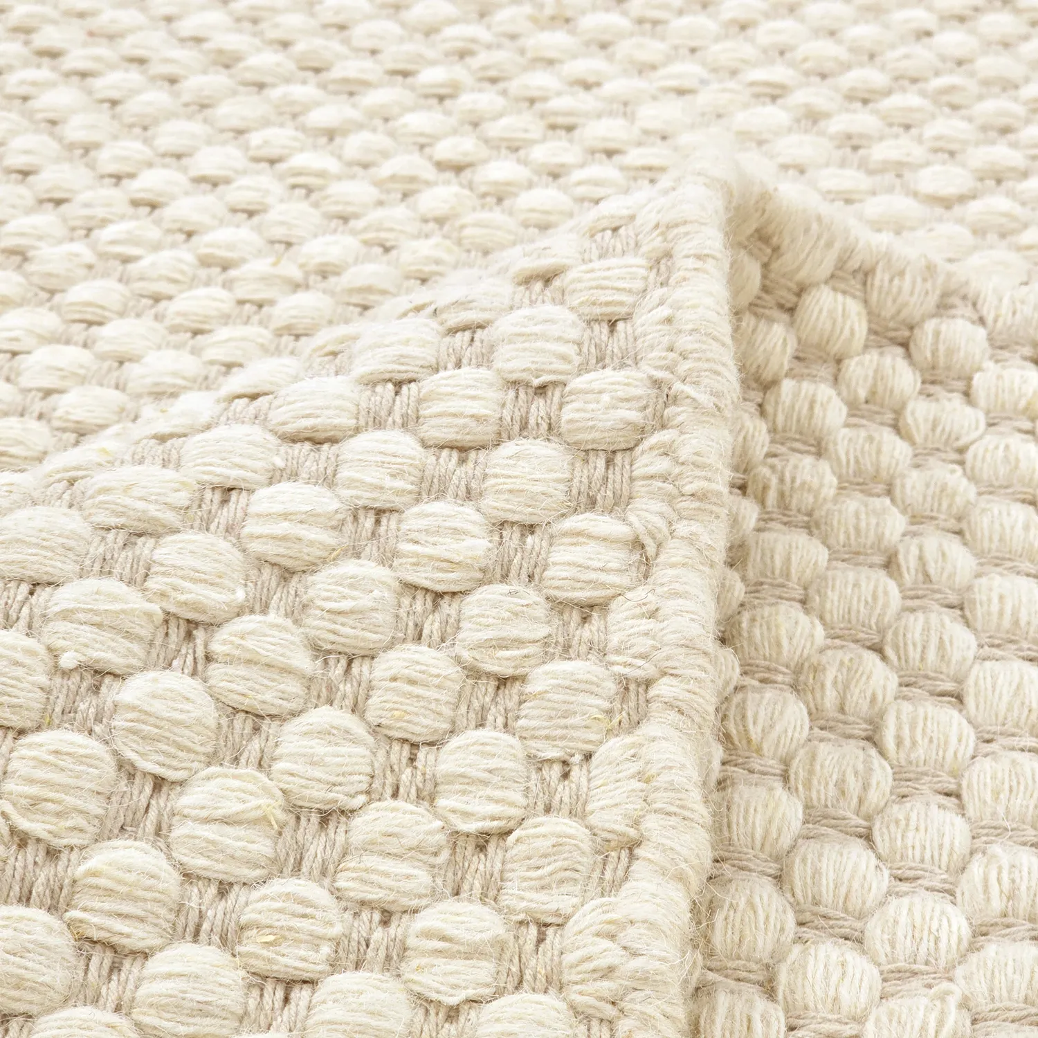 Gyapjúszőnyeg - Ovelia (bézs/fehér)