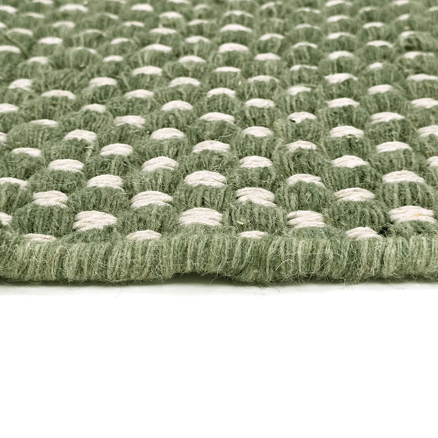 Gyapjúszőnyeg - Ovelia (zöld/fehér)