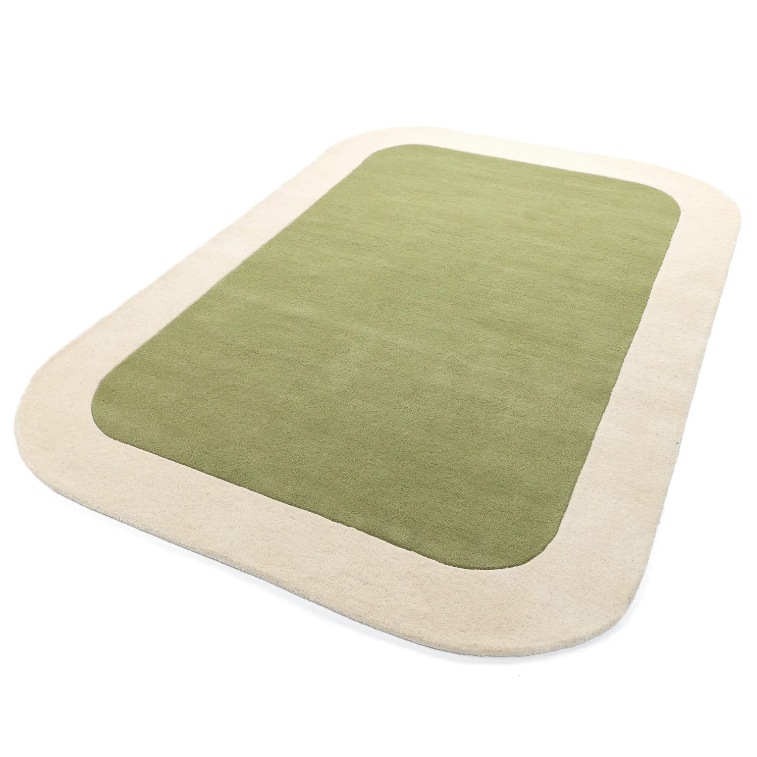 Gyapjúszőnyeg - Puri Hand Tufted Wool Premium (zöld/krém)