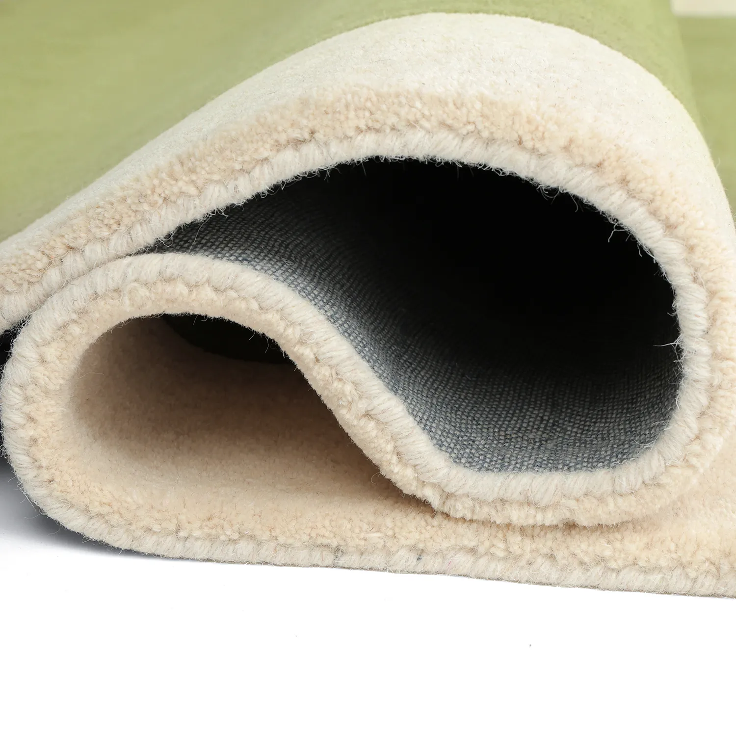 Gyapjúszőnyeg - Puri Hand Tufted Wool Premium (zöld/krém)