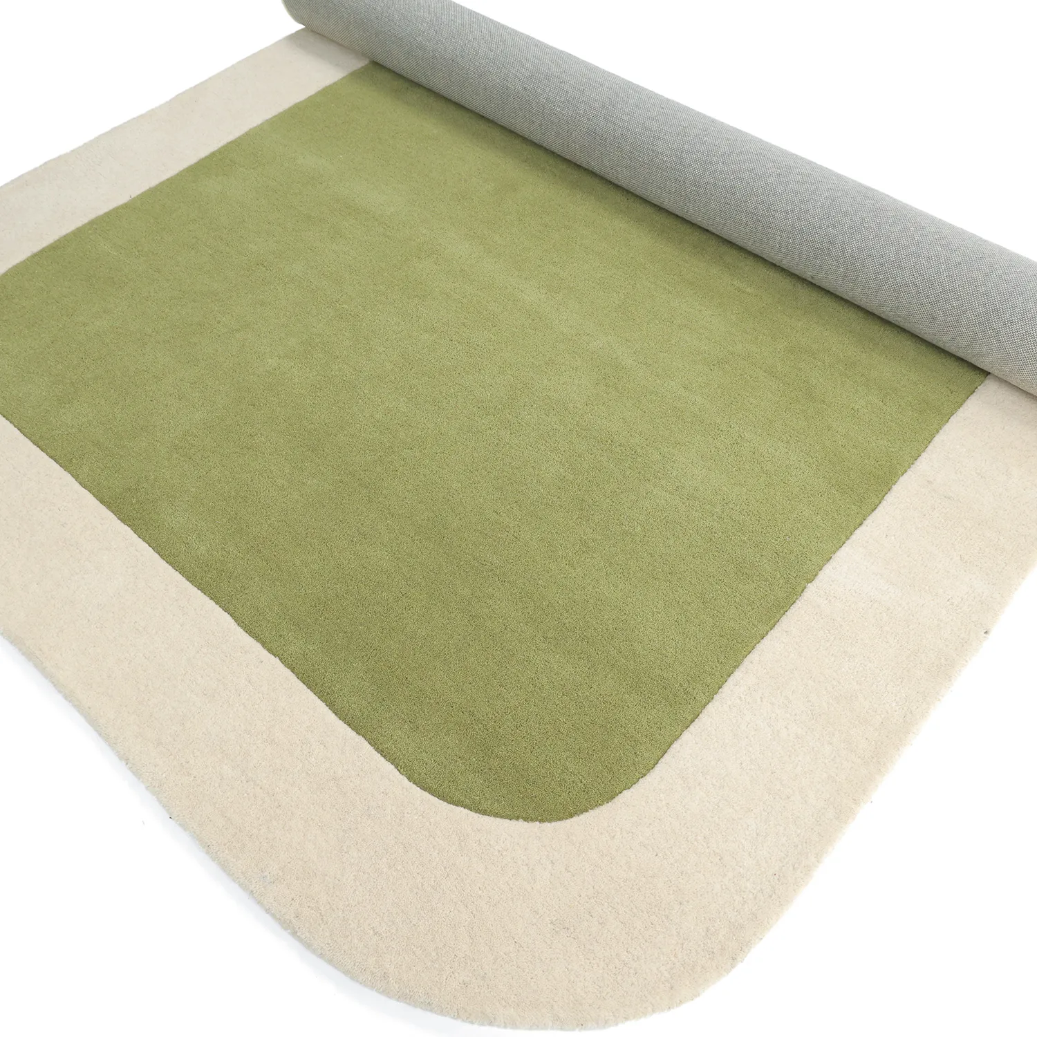 Gyapjúszőnyeg - Puri Hand Tufted Wool Premium (zöld/krém)