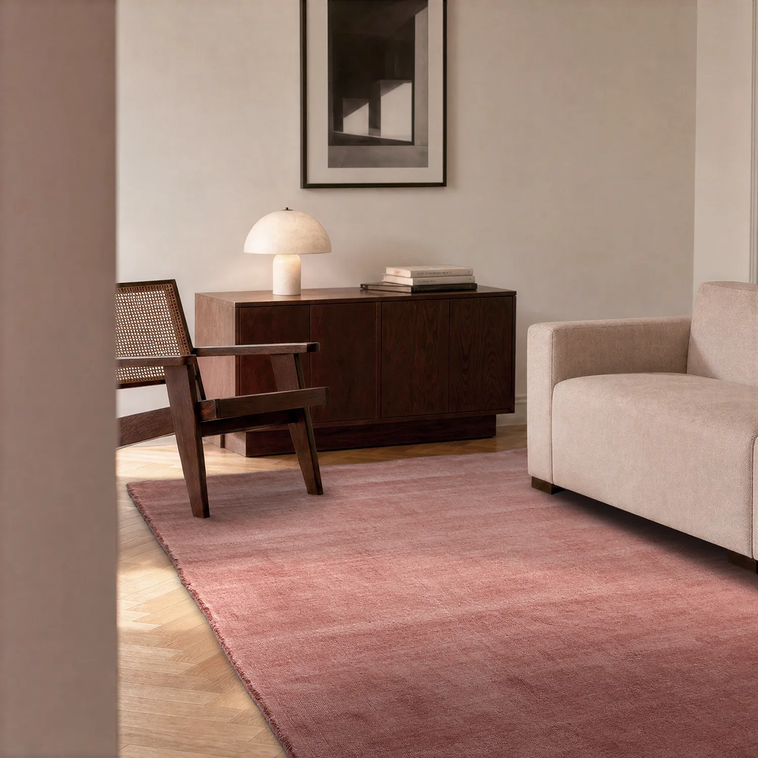 Gyapjúszőnyeg - Rozel Handloom Wool Premium (poros vörös)