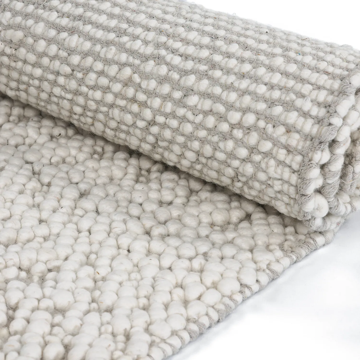 Gyapjúszőnyeg - Sala Irregular Wool Bubble (krém)