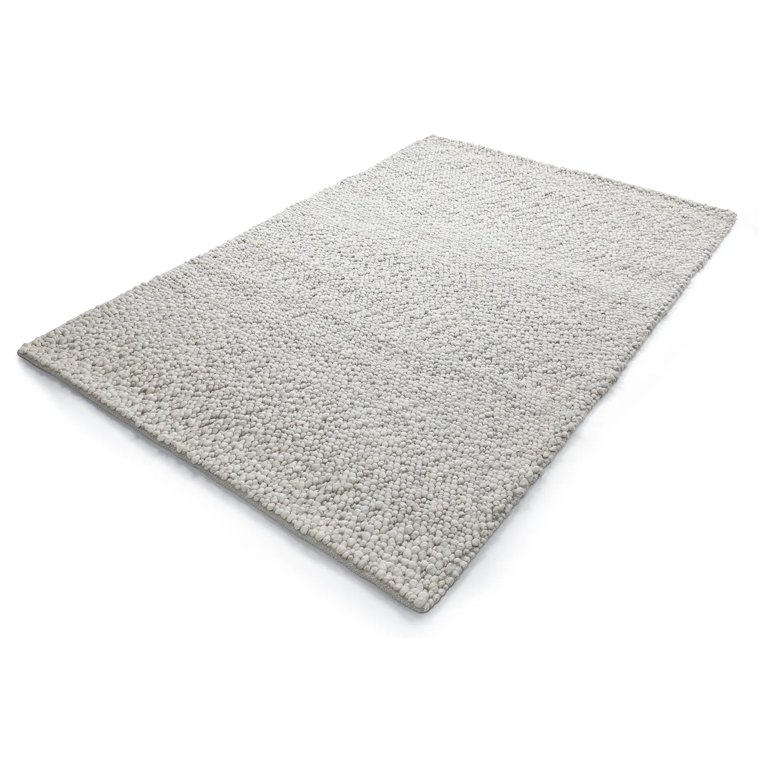 Gyapjúszőnyeg - Sala Irregular Wool Bubble (világos szürke melanzs)