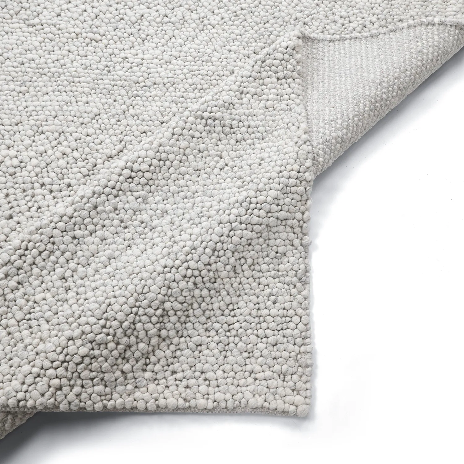 Gyapjúszőnyeg - Sala Irregular Wool Bubble (világos szürke melanzs)