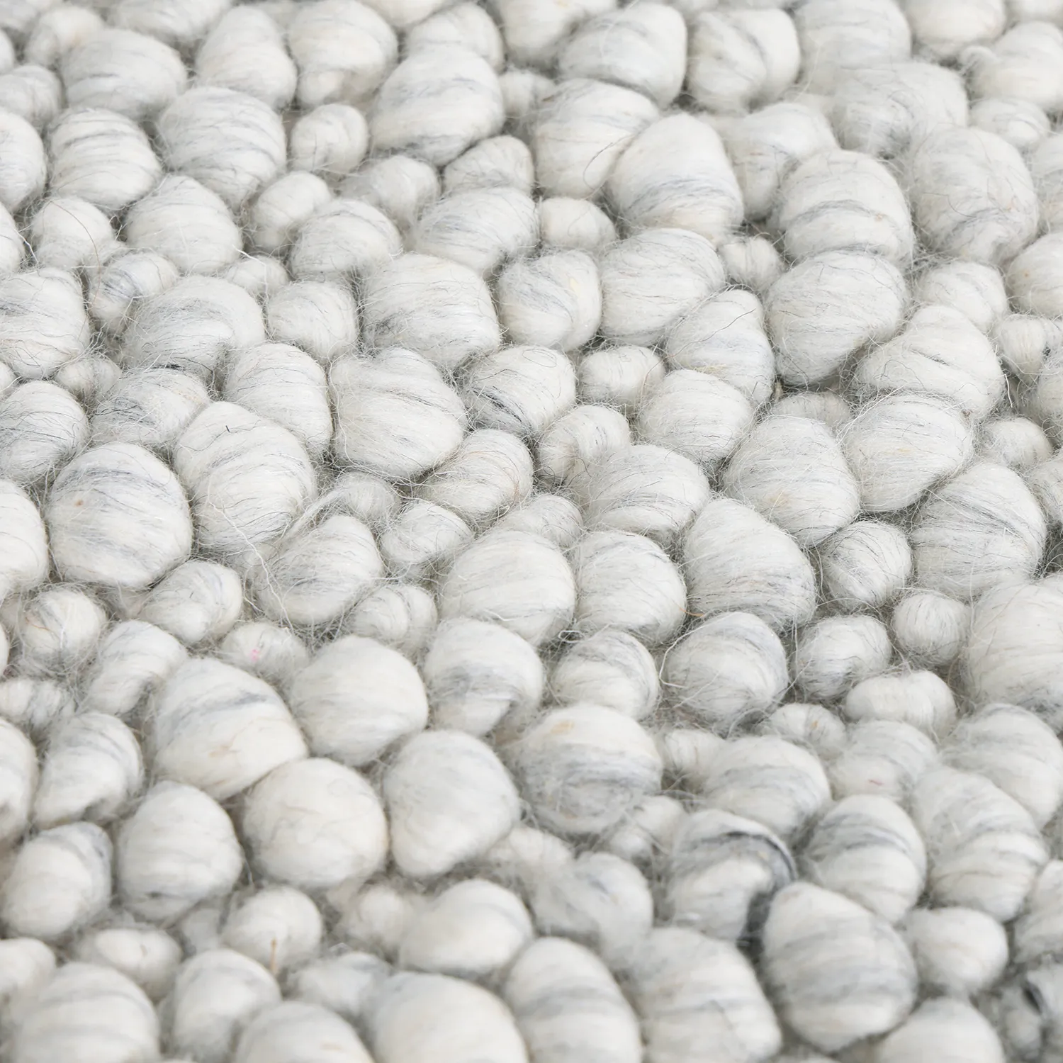 Gyapjúszőnyeg - Sala Irregular Wool Bubble (világos szürke melanzs)