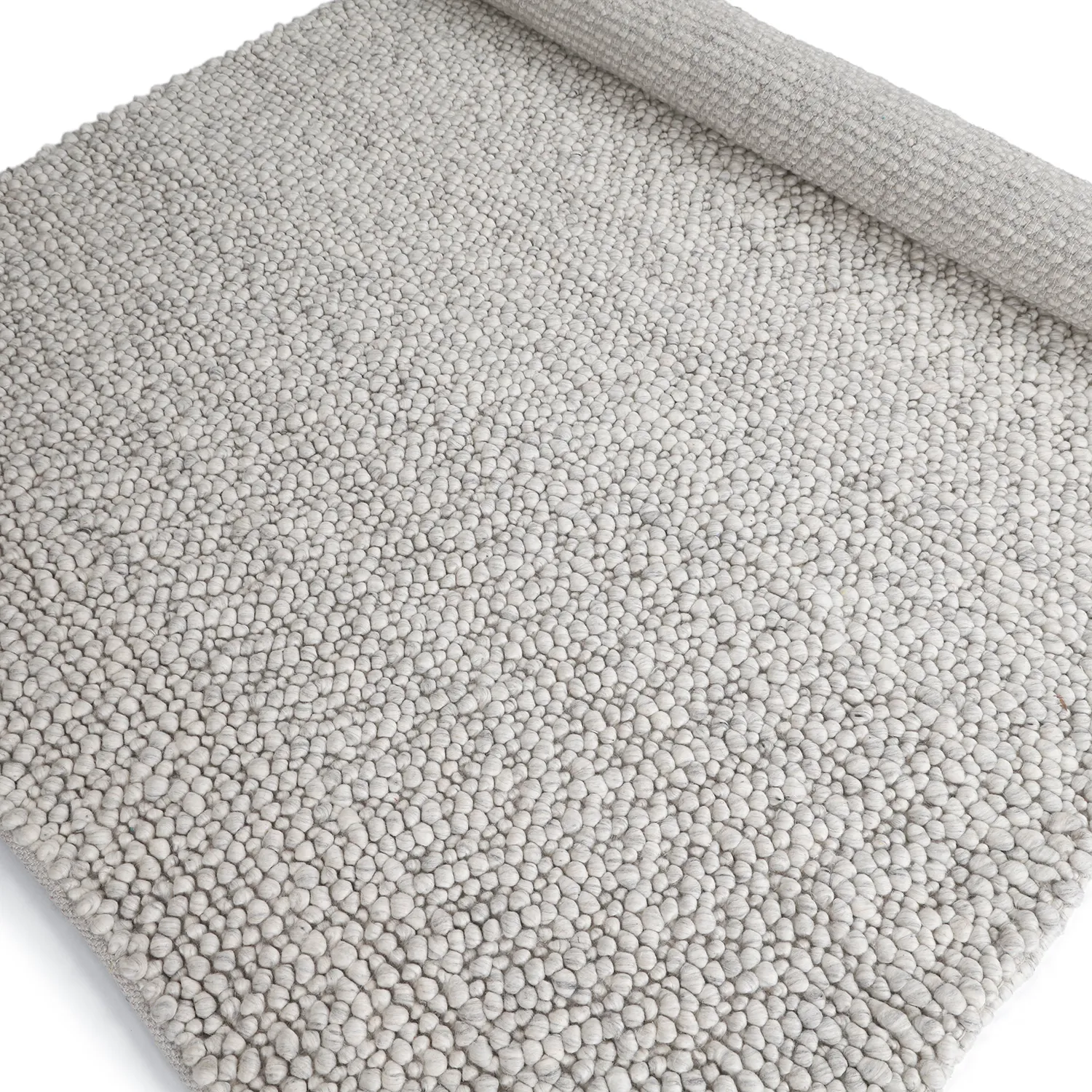 Gyapjúszőnyeg - Sala Irregular Wool Bubble (világos szürke melanzs)