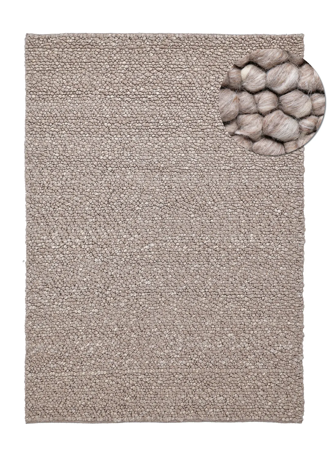Gyapjúszőnyeg - Sala Irregular Wool Bubble (taupe/fehér melanzs)