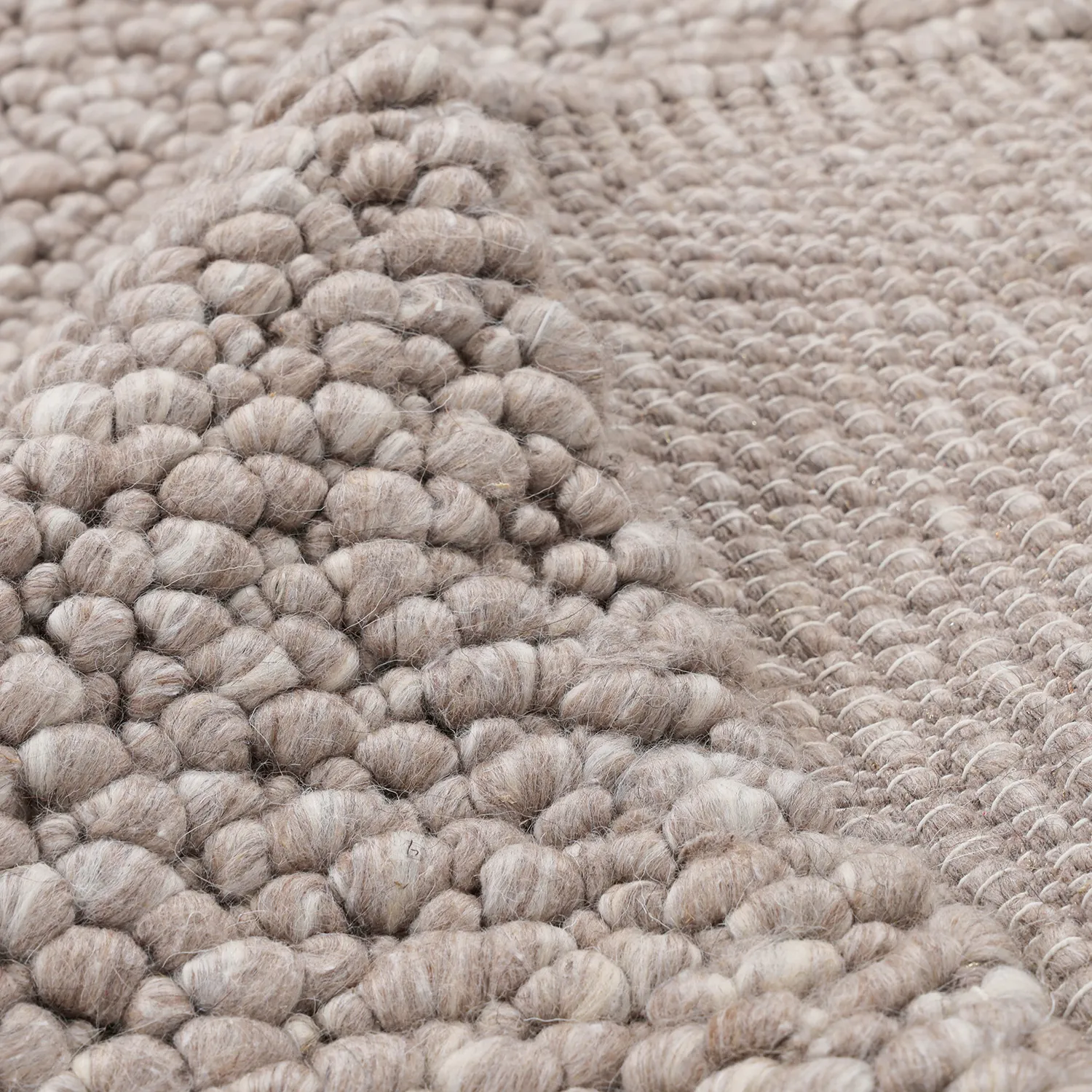 Gyapjúszőnyeg - Sala Irregular Wool Bubble (taupe/fehér melanzs)