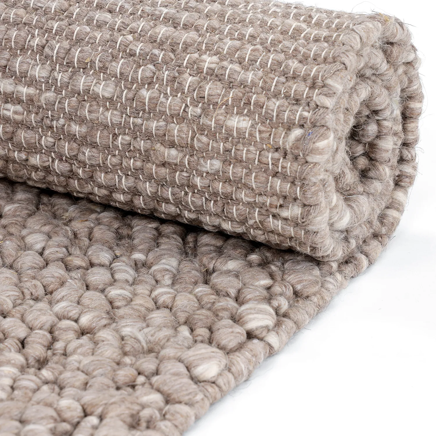 Gyapjúszőnyeg - Sala Irregular Wool Bubble (taupe/fehér melanzs)