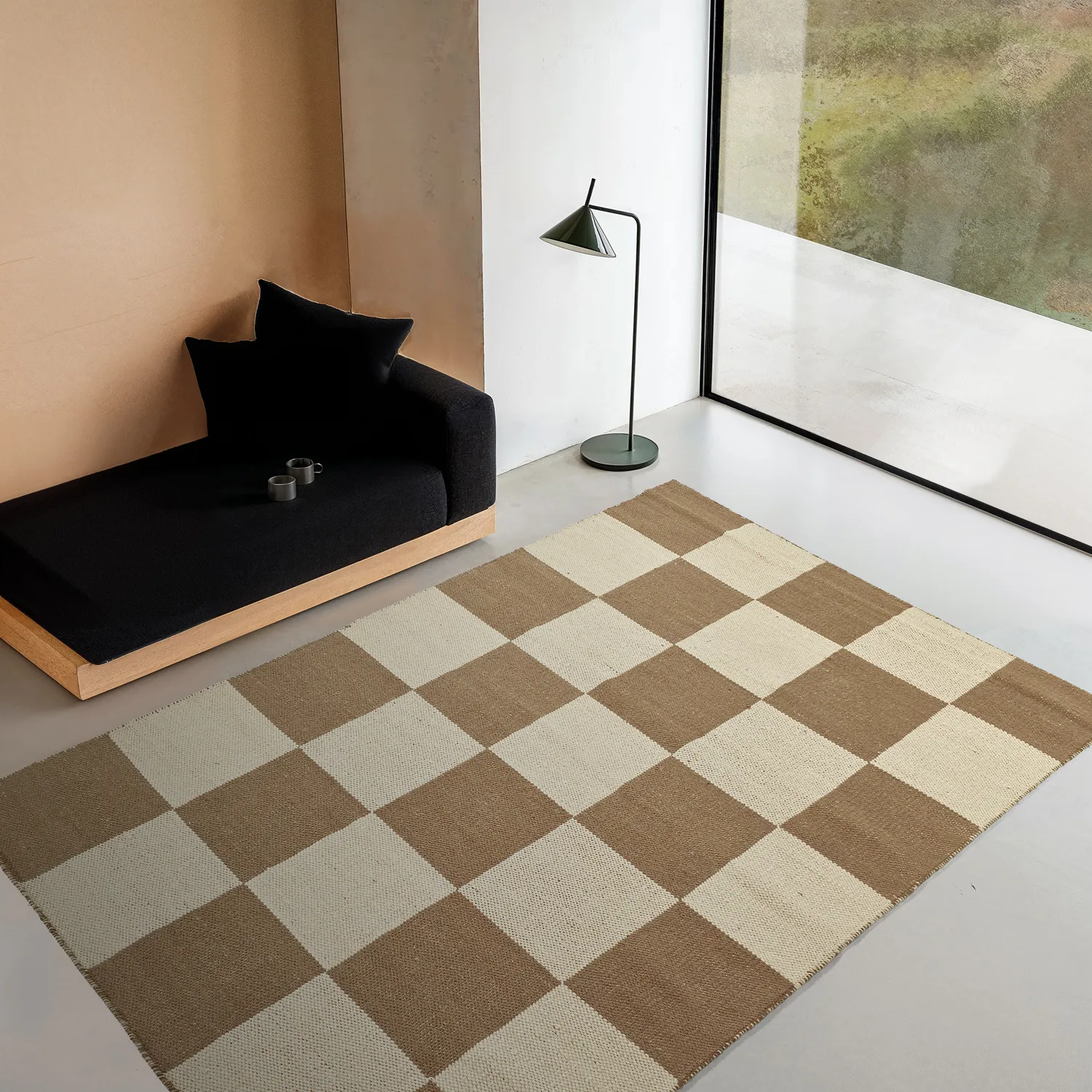 Gyapjúszőnyeg - Scacco (barna/bézs)
