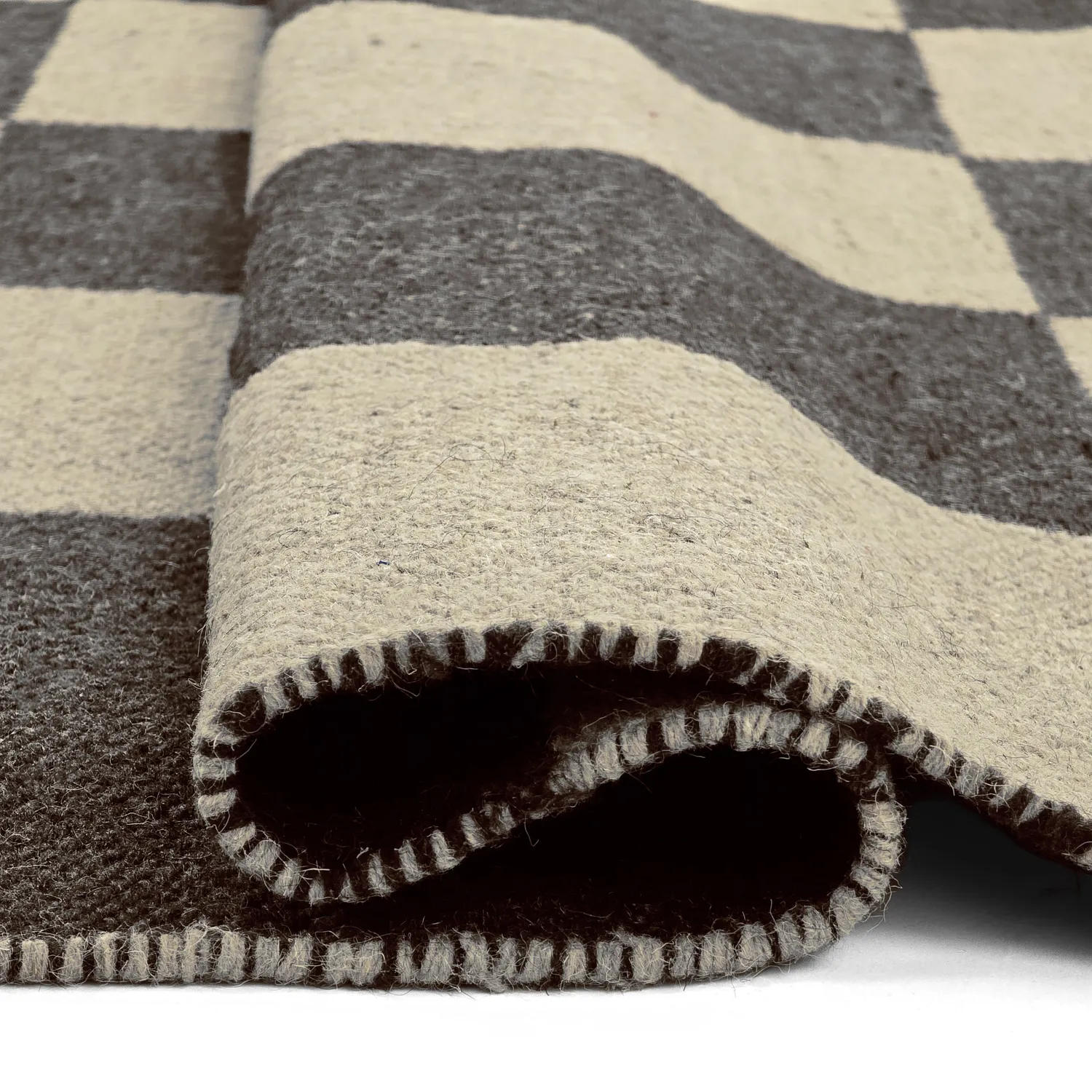 Gyapjúszőnyeg - Scacco (fekete/bézs)